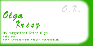 olga krisz business card